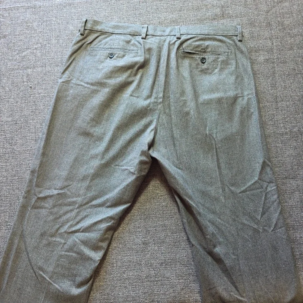 Banana Republic Men's Kentfield Pants Heather Grey Cotton Size 36 x 32